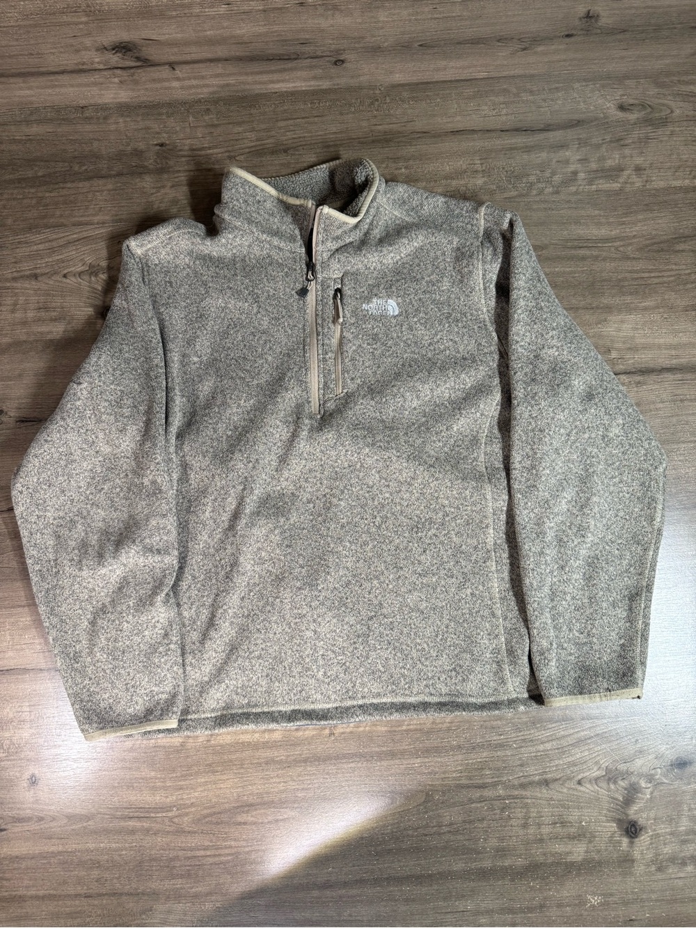 North Face Quarter Zip Mens Pullover Fleece Collar Sweater XL